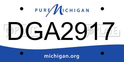 DGA2917 Michigan License Plate