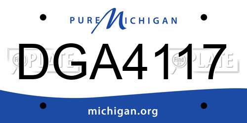 DGA4117 Michigan License Plate