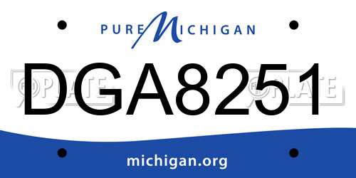 DGA8251 Michigan License Plate