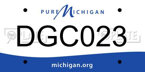 DGC023 Michigan License Plate