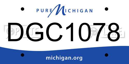 DGC1078 Michigan License Plate