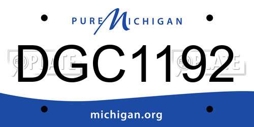 DGC1192 Michigan License Plate