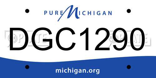 DGC1290 Michigan License Plate