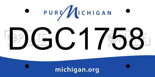 DGC1758 Michigan License Plate