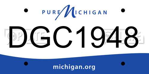 DGC1948 Michigan License Plate