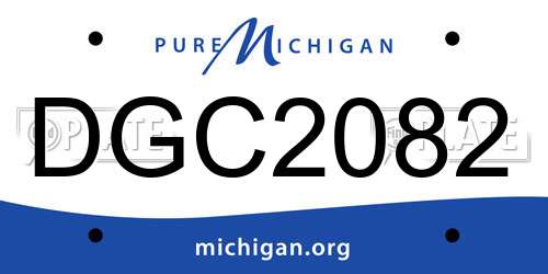 DGC2082 Michigan License Plate