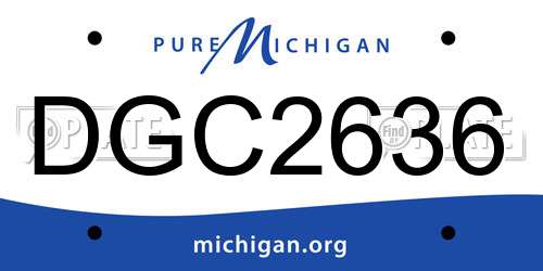 DGC2636 Michigan License Plate