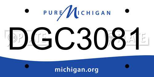 DGC3081 Michigan License Plate