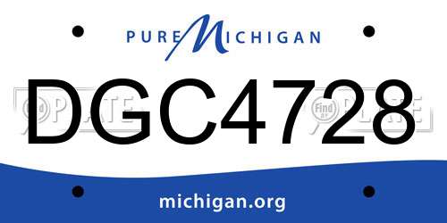 DGC4728 Michigan License Plate