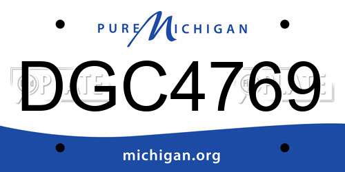 DGC4769 Michigan License Plate