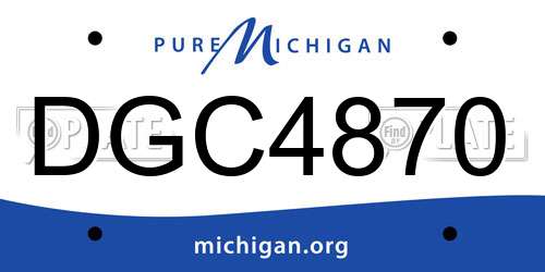 DGC4870 Michigan License Plate