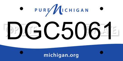 DGC5061 Michigan License Plate