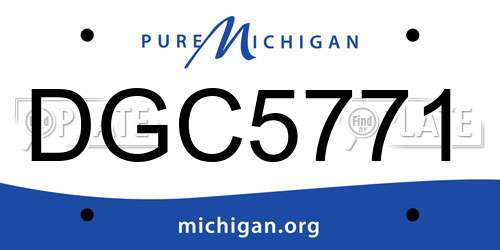 DGC5771 Michigan License Plate