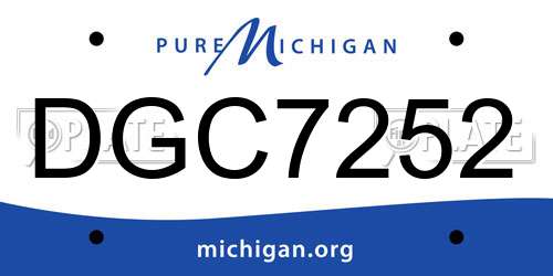 DGC7252 Michigan License Plate