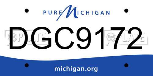 DGC9172 Michigan License Plate