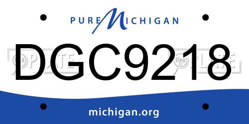 DGC9218 Michigan License Plate