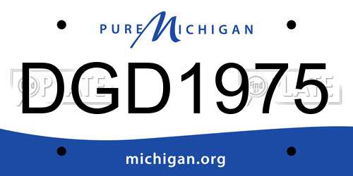 DGD1975 Michigan License Plate
