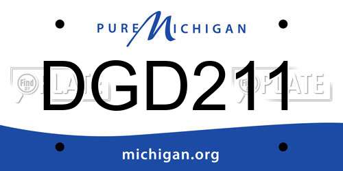 DGD211 Michigan License Plate