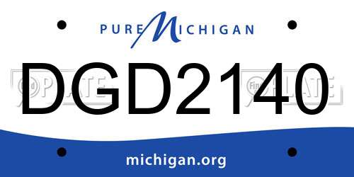 DGD2140 Michigan License Plate