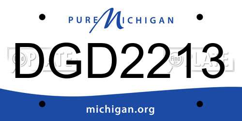 DGD2213 Michigan License Plate