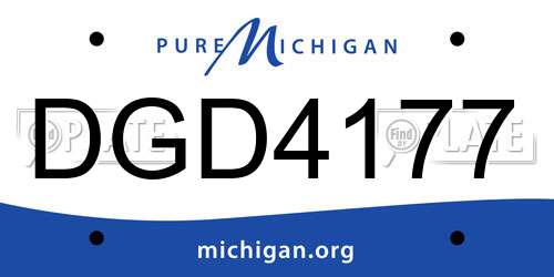 DGD4177 Michigan License Plate