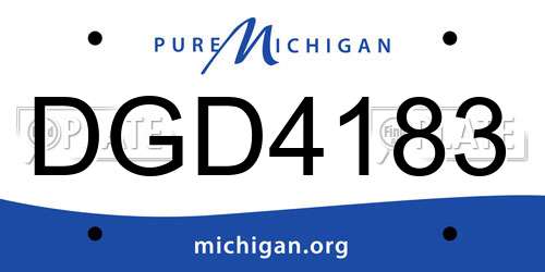 DGD4183 Michigan License Plate