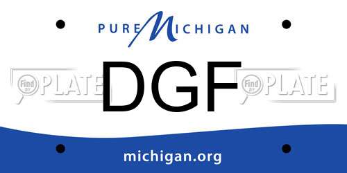 DGF Michigan License Plate