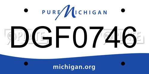 DGF0746 Michigan License Plate