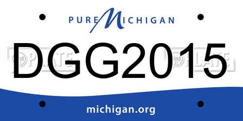 DGG2015 Michigan License Plate