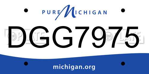 DGG7975 Michigan License Plate