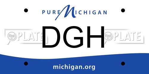 DGH Michigan License Plate