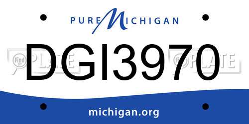 DGI3970 Michigan License Plate