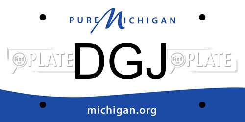 DGJ Michigan License Plate