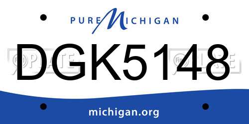 DGK5148 Michigan License Plate