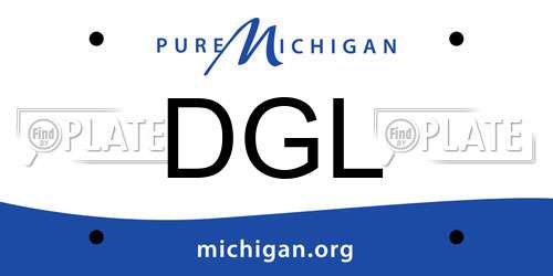 DGL Michigan License Plate
