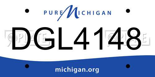 DGL4148 Michigan License Plate