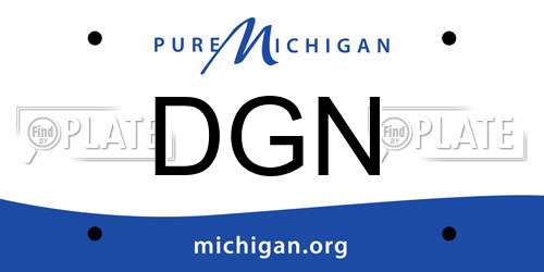 DGN Michigan License Plate