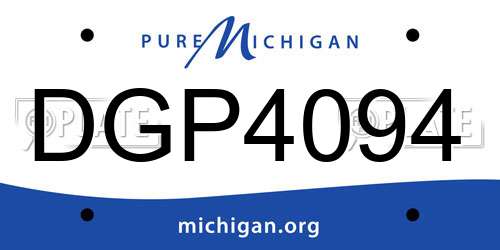 DGP4094 Michigan License Plate