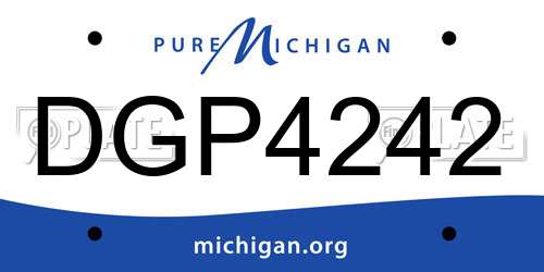 DGP4242 Michigan License Plate