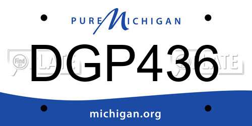 DGP436 Michigan License Plate