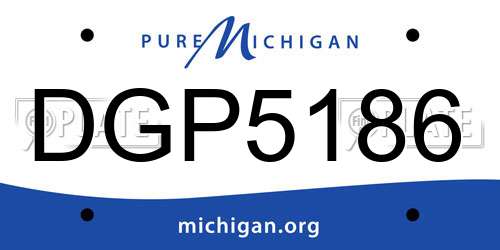 DGP5186 Michigan License Plate