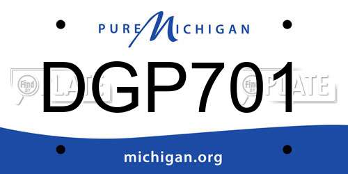 DGP701 Michigan License Plate