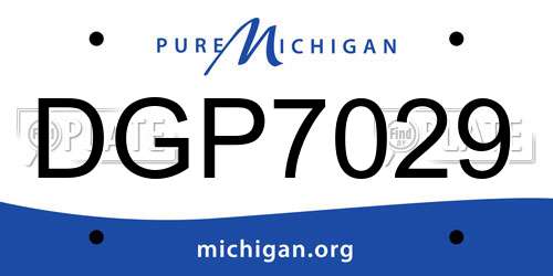 DGP7029 Michigan License Plate