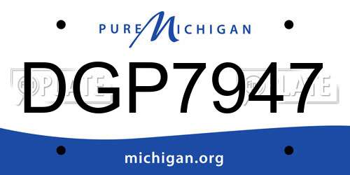 DGP7947 Michigan License Plate