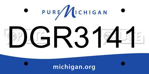 DGR3141 Michigan License Plate