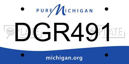 DGR491 Michigan License Plate