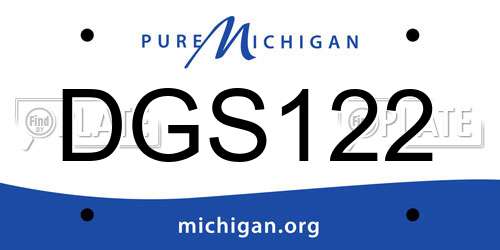 DGS122 Michigan License Plate