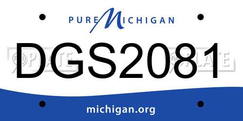 DGS2081 Michigan License Plate