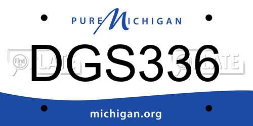 DGS336 Michigan License Plate