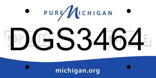 DGS3464 Michigan License Plate